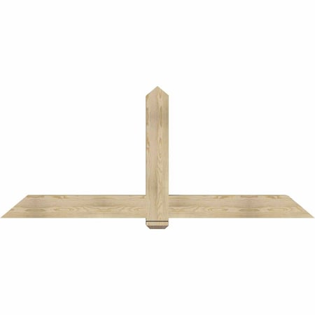 Ekena Millwork Eugene Rough Sawn Timber Gable Bracket, Douglas Fir, 84"W x 35"H x 6"D x 6"F, 10/12 Pitch GBW084X35X0606EUG00RDF